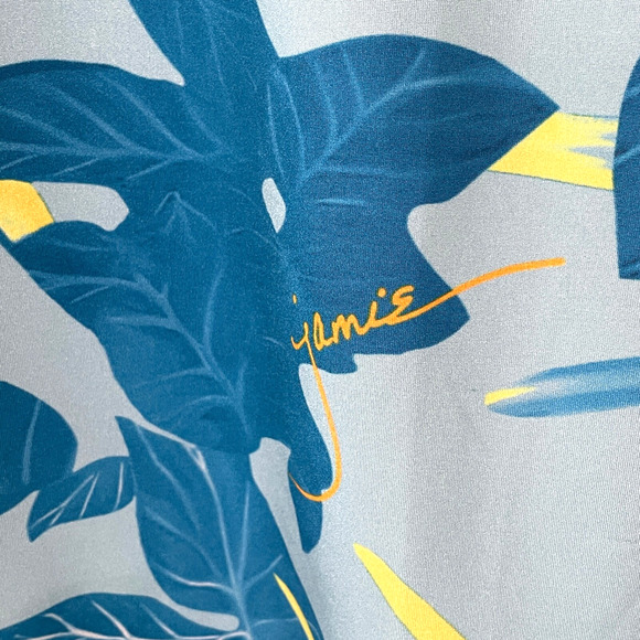 JAMIE SADOCK Size XL Blue Savannah Tropics Short Sleeve Activewear Pullover Top - Picture 6 of 10